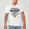 2nd Baby Announcement For Dad Promoted To Daddy Again 2026 Men's V-Neck T-Shirt