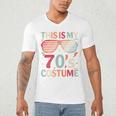 This Is My 70s Costume Vintage Style Nostalgia 1970s Retro Premium Tri-Blend Men's V-Neck T-Shirt