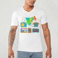80's Vintage Cassette Tape Nostalgia Mixtape Era 1980s Retro Men's V-Neck T-Shirt