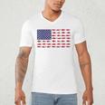 American Flag Fishing-Shirt Men Kids Bass Fish Dad Patriotic Men's V-Neck T-Shirt