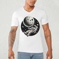 Astronaut Aesthetic Holding Moon Balloon Planets Introvert Men's V-Neck T-Shirt
