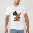 Autism Dad Support Alone Puzzle You'Ll Never Walk Premium Tri-Blend Men's V-Neck T-Shirt
