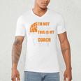 Basketball Not Yelling This Is My Basketball Coach Dad Men's V-Neck T-Shirt Basketball Not Yelling This Is My Basketball Coach Dad Men's V-Neck T-Shirt