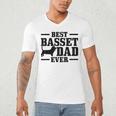 Basset Dad Dog Papa Basset Hound Men Men's V-Neck T-Shirt