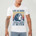 Beagle For Men Women Beagle Dog Mom Dad Beagle Men's V-Neck T-Shirt