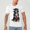 Bernese Mountain Dog Graduation Cap Graduate Training School For Men Women Girls Kids Men's V-Neck T-Shirt