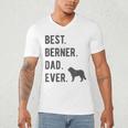 Best Berner Dad Ever Bernese Mountain Dog Lovers Dad Men Men's V-Neck T-Shirt