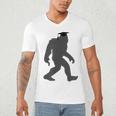 Bigfoot Graduate Shirt Cute Sasquatch Graduation Men's V-Neck T-Shirt