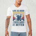 Boxer Dog For Men Women Boxer Dog Dad Mom Small Men's V-Neck T-Shirt