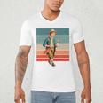 Boy Goose Vintage Rural Pastoral Charm Nostalgia Simple Life Men's V-Neck T-Shirt