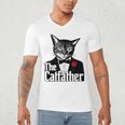 The Cat Father Cool Cat Dad Cat Lovers Men's V-Neck T-Shirt