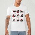 Cat Reading Books Lover Christmas Cat Lover Xmas Men's V-Neck T-Shirt