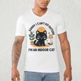 Cat Shirt Introvert Sorry I Can’t Go I’m An Indoor Cat Men's V-Neck T-Shirt