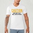 Caution Does Not Play Well With Others Introvert Men's V-Neck T-Shirt Caution Does Not Play Well With Others Introvert Men's V-Neck T-Shirt