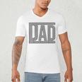 Checkered Dad Father's Day For Dad Family Men's V-Neck T-Shirt