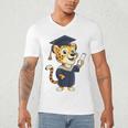 Cheetah Graduation Cute Kindergarten Elementary High School Men's V-Neck T-Shirt