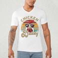Chicken-Shirt Rooster Daddy Vintage Farmer Dad Father Men's V-Neck T-Shirt