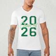 Class Of 2026 Graduation Varsity Green And On The Back Men's V-Neck T-Shirt