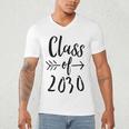 Class Of 2030 Graduation Kindergarten Seniors Men's V-Neck T-Shirt