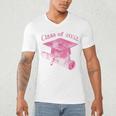 Class Of 2032 Senior 2032 Back To School 2032 Graduation Cap Men's V-Neck T-Shirt