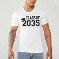 Class Of 2035 First Day Of School Graduation Men's V-Neck T-Shirt