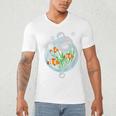 Clownfish Anemonefish Bubbles Water Frutiger Aero Y2K Style Men's V-Neck T-Shirt Clownfish Anemonefish Bubbles Water Frutiger Aero Y2K Style Men's V-Neck T-Shirt