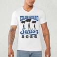 Color Guard Senior 2026 Flags Marching Band Graduation Grad Men's V-Neck T-Shirt