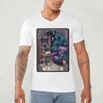 Color Graphic The Introvert Tarot Card Raglan Baseball Tee Men's V-Neck T-Shirt