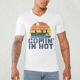 Comin In Hot Pontoon Boat Boating Lake For Dad Small Men's V-Neck T-Shirt