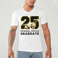 Criminal Justice Graduate Graduated Class Of 2025 Graduation Men's V-Neck T-Shirt