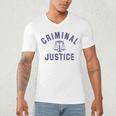 Criminal Justice Major College Graduate Graduation Men's V-Neck T-Shirt