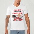 Cupid's Favorite Math Teacher Valentine Reading Book Women Men's V-Neck T-Shirt