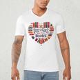 Cute Just A Girl Who Loves Books Heart Shape Reader Men's V-Neck T-Shirt
