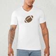 Dad Of The Birthday Boy Football Lover First Birthday Party Men's V-Neck T-Shirt