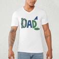 Dad Of The Birthday Boy Hole In One Golf Sport Matching Men's V-Neck T-Shirt