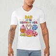 Dad Of The Birthday Girl Candyland Colorful Lollipop Party Men's V-Neck T-Shirt