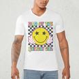 Dad Of The Birthday Girl Retro Family Matching Party Bday Men's V-Neck T-Shirt