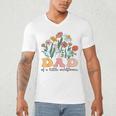 Dad Of The Little Wildflower Birthday Party Baby Shower Men's V-Neck T-Shirt