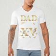 Dad Of The Miss Quince XV Birthday Mexican Quinceanera Men's V-Neck T-Shirt
