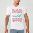 Dad Sweet One 1st First Birthday Matching Family Donut Men's V-Neck T-Shirt