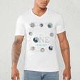 Daddy Houston We Have One Year Old Space Theme 1st Birthday Men's V-Neck T-Shirt