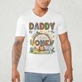 Daddy Of The Wild One 1St Birthday Boy Safari Jungle Men's V-Neck T-Shirt