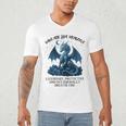Dads Are Like Dragons Legendary Protective Fatherhood Men's V-Neck T-Shirt Dads Are Like Dragons Legendary Protective Fatherhood Men's V-Neck T-Shirt
