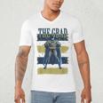 DC Comics Graduation Batman The Grad Power Stance Men's V-Neck T-Shirt