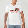 Disc Golf I'd Hit That Frisbee Golfer Retro Men Dad Men's V-Neck T-Shirt