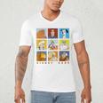 Disney Classic Father's Day Disney Dads Colorful Panels Men's V-Neck T-Shirt