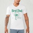 Disney Mickey & Friends Father's Day Best Dad Goofy Big Logo Men's V-Neck T-Shirt