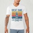 Dog Dad Vintage Great Dane Dad Men Women Kids Men's V-Neck T-Shirt