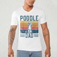 Dog Dad Vintage Poodle Dad Men's V-Neck T-Shirt
