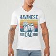 Dog Havanese Dad Vintage Havanese Dad Men's V-Neck T-Shirt
